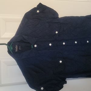 Lucky Brand Women's Navy Blue Casual Button Up Shirt in Size S